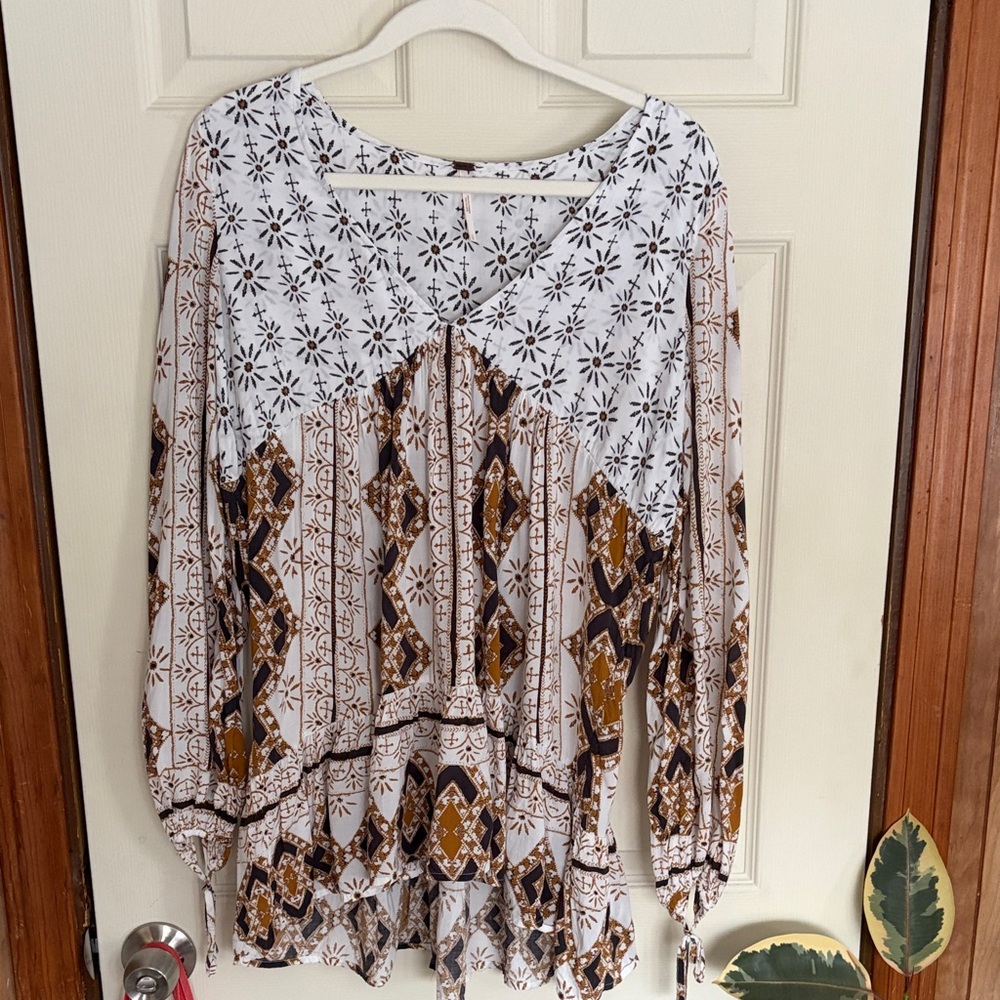 Free People Boho Peplum Tunic top